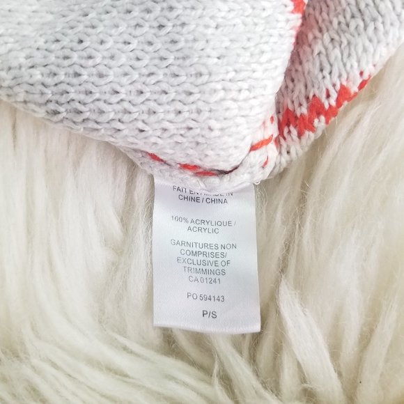 Simons | Abstract pattern oversized knit sweater gray S/P - Picture 6 of 10